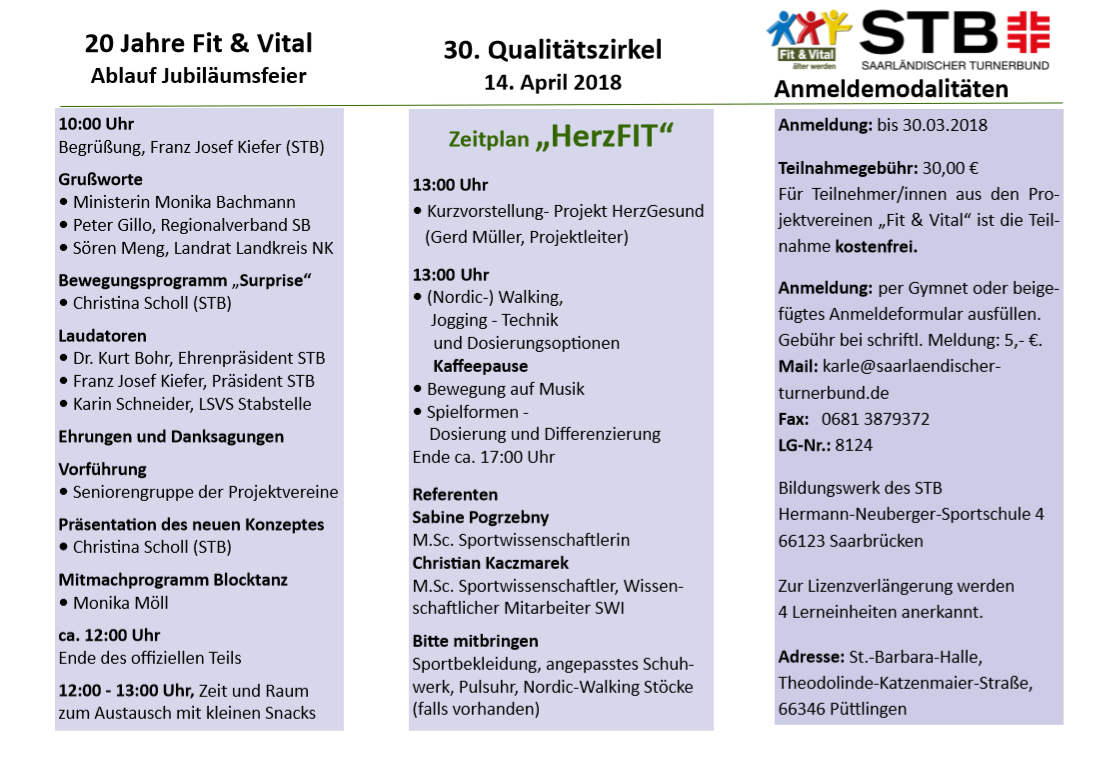 20 Jahre "Fit & Vital älter werden"