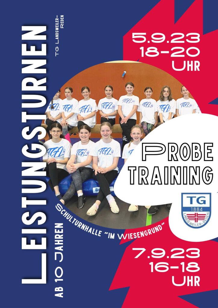 Probetraining für das Leistungsturnen ab 10 Jahren