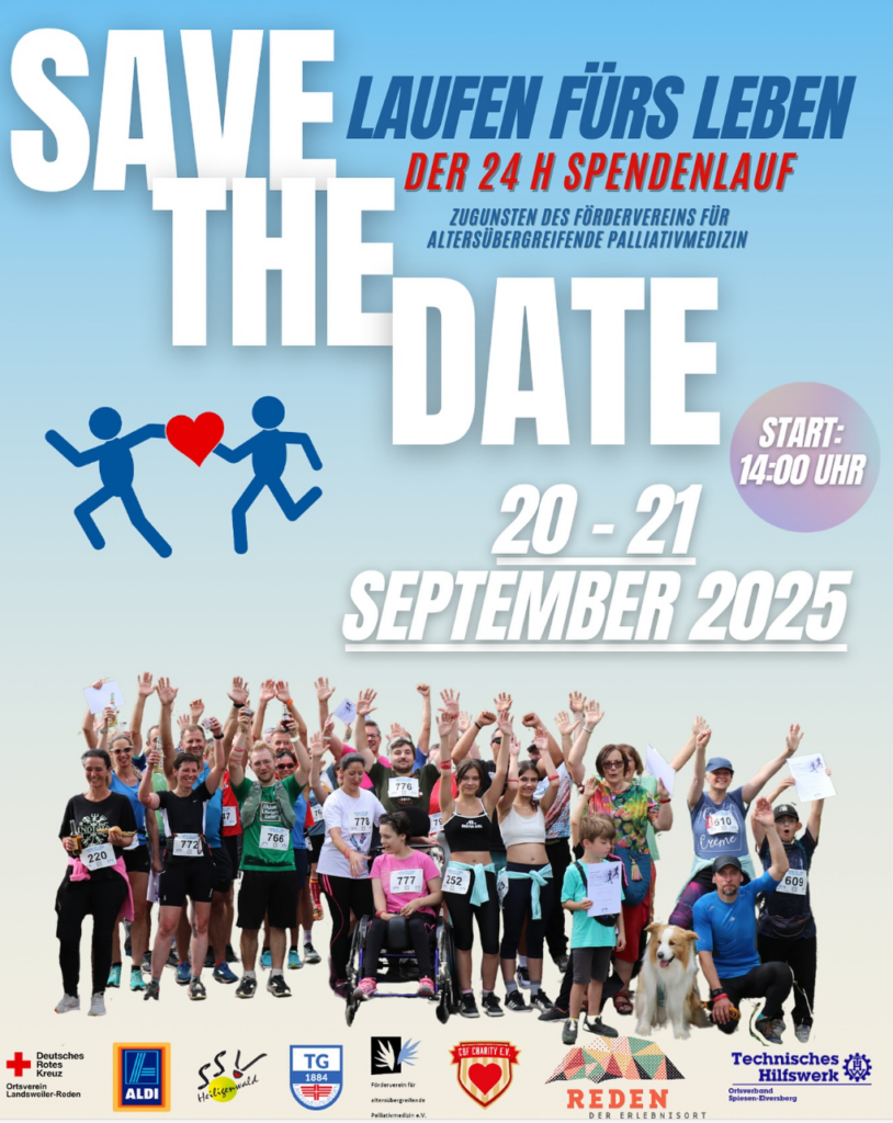 Laufen fürs Leben – der 24h-Spendenlauf 2025 am Erlebnisort Reden in Schiffweiler am 20./21. September 2025