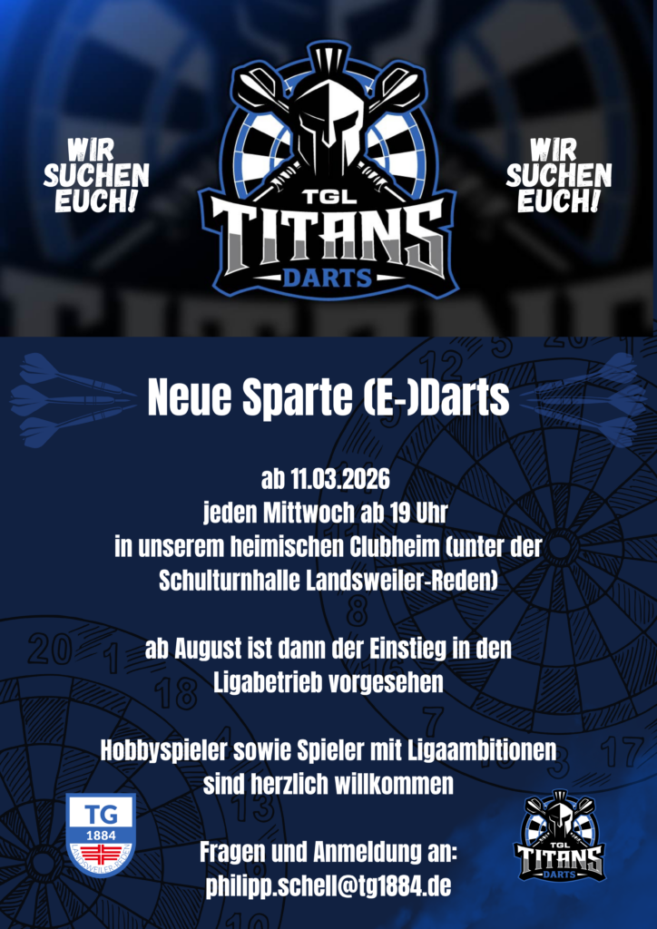 Die TG Familie wächst: Neue Sparte (E-)Darts
